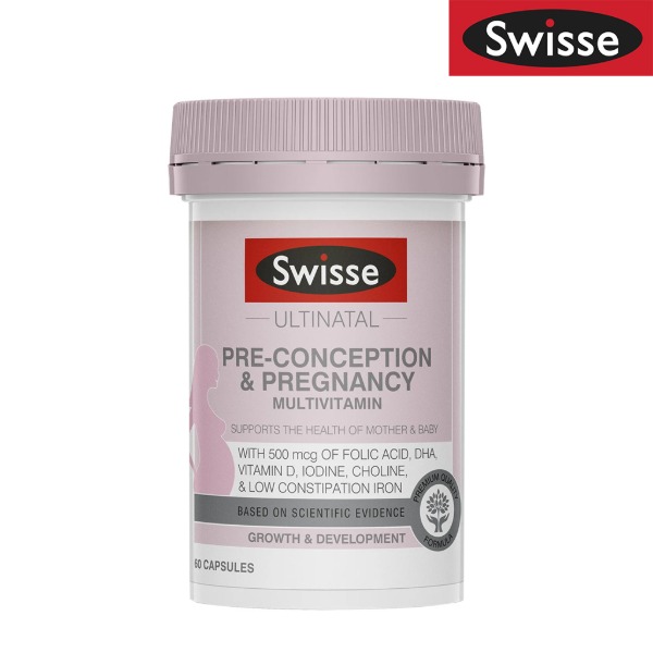 [스위스] 프리콘셉션 &amp; 프레그넌시 멀티비타민 60캡슐